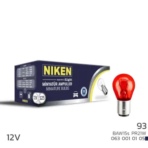 Niken uyumlu 12V 93 Ampul YT (PR21W) Kırmızı BAW15S 10 LU modelleri Oto Aksesuar Shop'de. Kaliteli malzeme, hızlı kargo ve güvenli alışverişle hemen inceleyin.