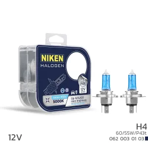 Niken uyumlu 12V H4 60/55W Beyaz Işık Ampul P43t 5000K modelleri Oto Aksesuar Shop'de. Kaliteli malzeme, hızlı kargo ve güvenli alışverişle hemen inceleyin.