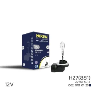 12V H27 Eğri Soket 27W Halojen Ampul (881 Pgj13)