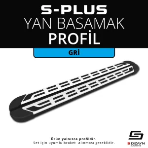 S-Plus Gri Yan Basamak Profil 183 Cm Etekli