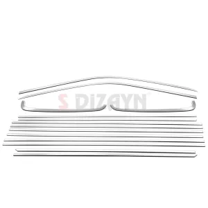 S-Dizayn VW Transporter T5 Kısa Şase Krom Cam Çerçeve Seti 2003-2015 Tek Sürgü - Görsel 2