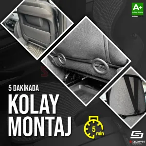 S-Dizayn Oto Koltuk Koruyucu Kılıf Çizgili Siyah Kırmızı Universal 2 Parça Ön A+ Kalite thumb 4