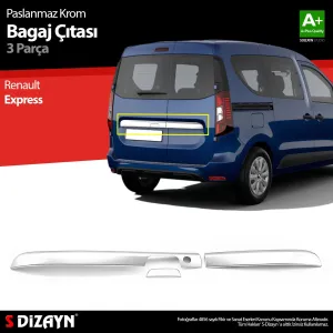 s-dizayn uyumlu Renault Express Krom Bagaj Çıtası 3 Prç. 2021 Üzeri modelleri Oto Aksesuar Shop'de. Kaliteli malzeme, hızlı kargo ve güvenli alışverişle hemen