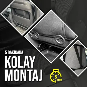 Drs Tuning Oto Koltuk Koruyucu Kılıf Krem Universal 2+1 Parça Ön Arka A+ Kalite - Görsel 2