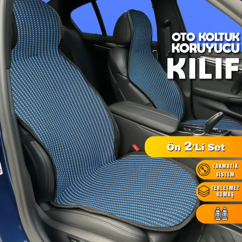 Drs Tuning Oto Koltuk Koruyucu Kılıf Siyah Universal 2+1 Parça Ön Arka A+ Kalite