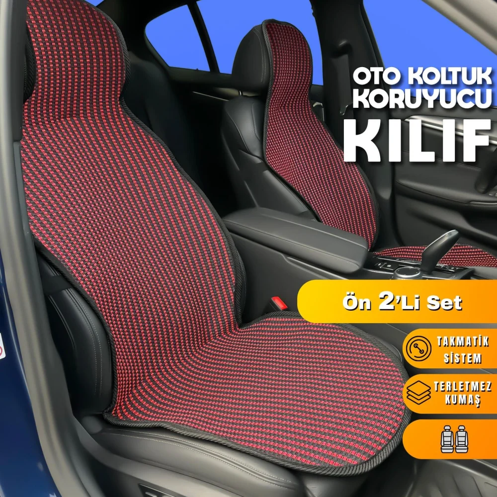 Drs Tuning Oto Koltuk Koruyucu Kılıf Siyah Universal 2+1 Parça Ön Arka A+ Kalite