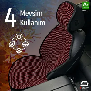 Drs Tuning Oto Koltuk Koruyucu Kılıf Siyah Universal 2+1 Parça Ön Arka A+ Kalite - Görsel 2