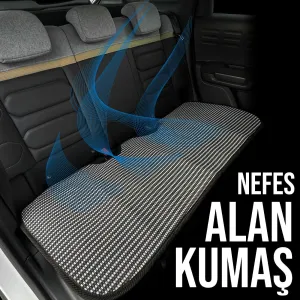 Dacia Duster Uyumlu Koltuk Kılıfı Minder Çizgili Füme Beyaz 2+1 Ön Arka Set thumb 3