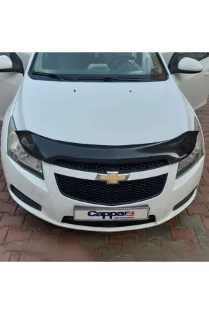 Cappafe Chevrolet Cruze Ön Kaput Koruyucu Rüzgarlığı 4mm Akrilik (abs) Piano Black 2008-2016 thumb 4