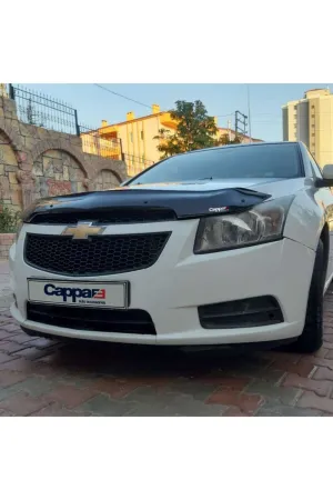 Cappafe Chevrolet Cruze Ön Kaput Koruyucu Rüzgarlığı 4mm Akrilik (abs) Piano Black 2008-2016 thumb 5