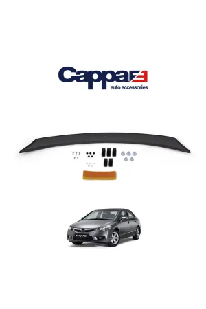 Cappafe Honda Civic 8 Ön Kaput Koruma Rüzgarlık 4mm (abs) 06-12DRS Tuning kalitesiyle tanışın! Özel olarak Honda  model araçlar için üretilen bu ürün, otomobili