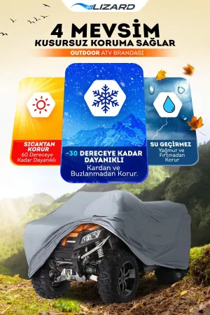 Kanuni ATV 150 S On Road Uyumlu Su Geçirmez  ATV Brandası thumb 3