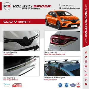 Renault Clio 5 Arka Tampon Eşiği Krom 2019 ve Sonrası thumb 4
