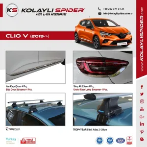 Renault Clio 5 Bagaj İç Eşiği 2 Prç Krom 2019 ve Sonrası thumb 4