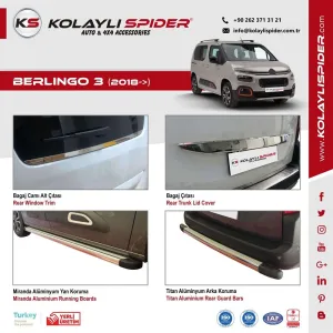 Citroen Berlingo 3 Bagaj Çıtası Krom 2018 ve Sonrası - Görsel 3