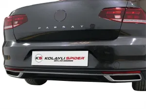 VW Passat B8.5 Egzoz Çıkışı 3 Prç Krom 2019 ve Sonrası - Görsel 2