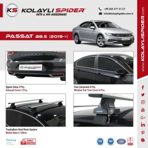 VW Passat B8.5 Cam Çıtası 4 Prç Krom 2019 ve Sonrası thumb 4