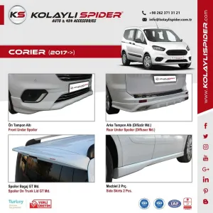 Ford Courier Ayna Kapağı Abs Krom 2 Prç 2017 ve Sonrası - Görsel 2