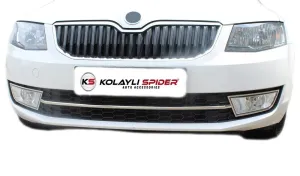 Skoda Octavia A7 Ön Tampon Çıtası  Krom (Mk.sız Kasa) 2013-2017 - Görsel 2