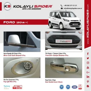 Ford Connect Kapı Kolu 4 Prç Krom 2014 ve Sonrası thumb 4
