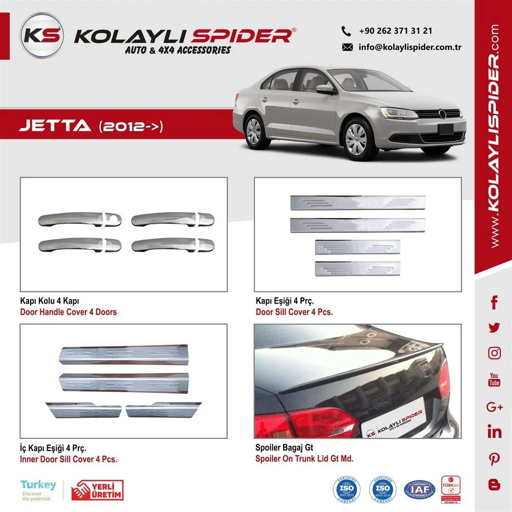 VW Jetta Ön Tampon Altı (Dil Mod) Fiber 2012 ve Sonrası