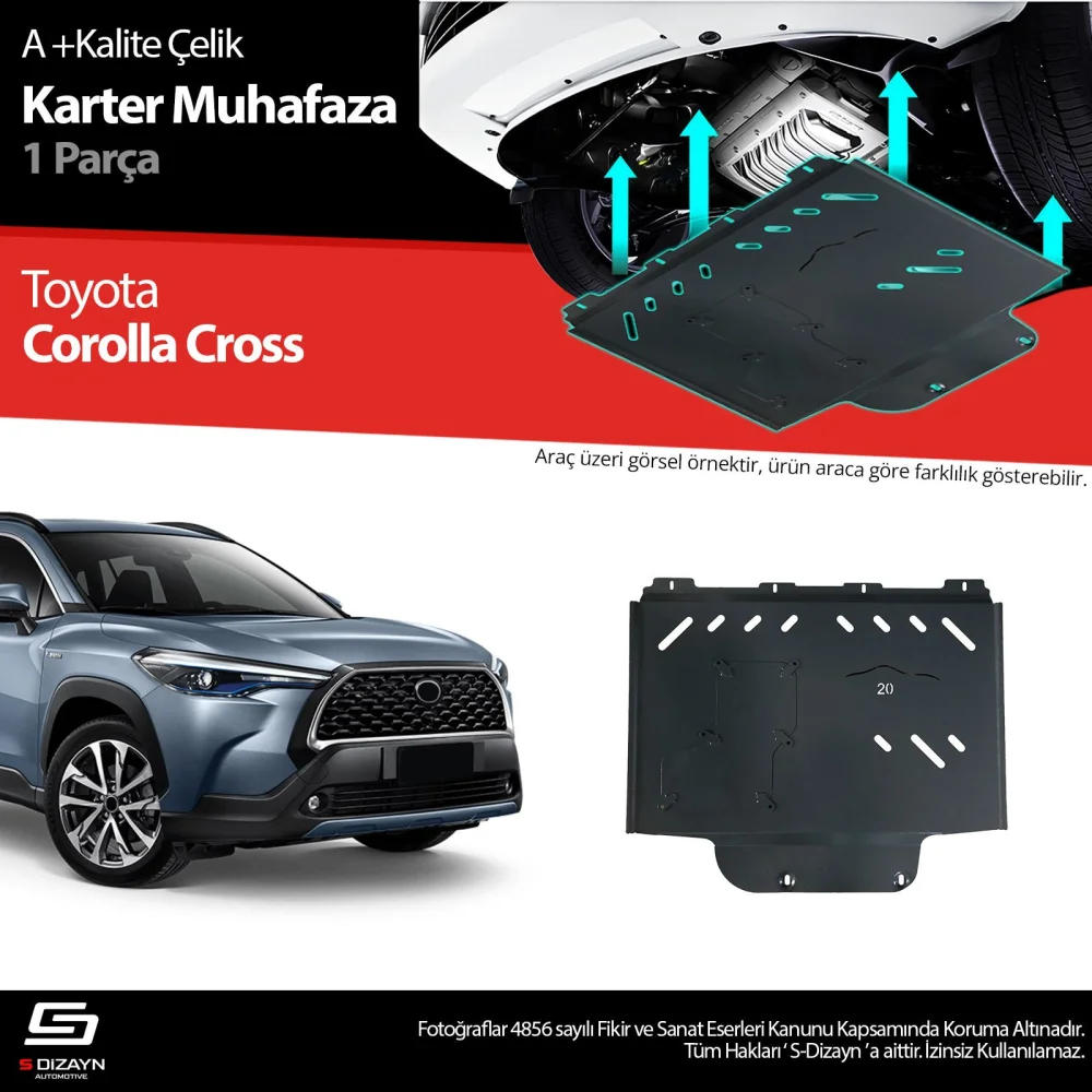 Drs Tuning Toyota Corolla Cross Çelik Karter Muhafaza Koruma 2022 Üzeri A+ Kalite