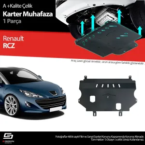 S-Dizayn Peugeot RCZ Çelik Karter Muhafaza Koruma 2010-2013 A+ Kalite						                Araca &ouml;zel Karter Koruma 2mm HRP &Ccedil;elik den &uuml;retilmek