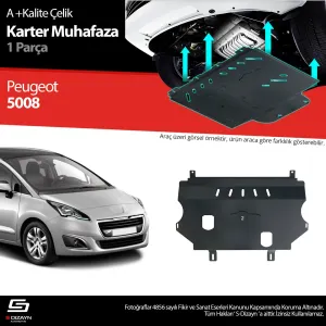 S-Dizayn Peugeot 5008 Çelik Karter Muhafaza Koruma 2013-2016 A+ Kalite						                Araca &ouml;zel Karter Koruma 2mm HRP &Ccedil;elik den &uuml;retilme