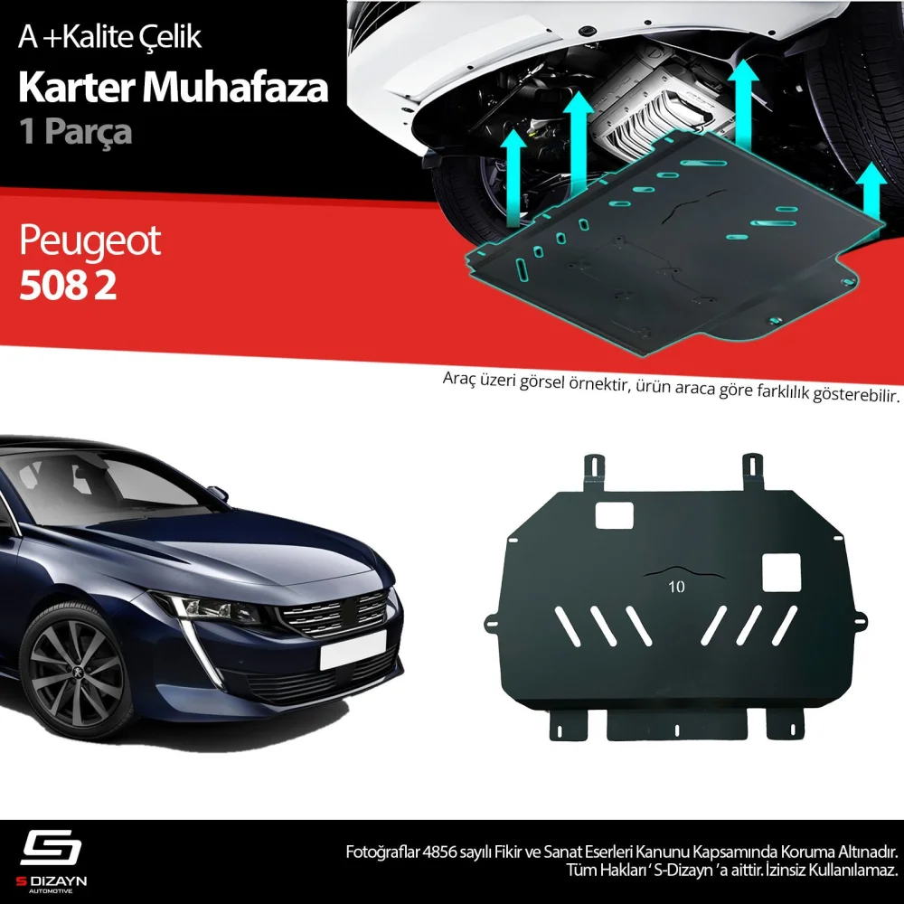 Drs Tuning Peugeot 508 Çelik Karter Muhafaza Koruma 2019 Üzeri A+ Kalite