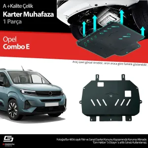 S-Dizayn Opel Combo E Çelik Karter Muhafaza Koruma 2023 Üzeri A+ Kalite						                Araca &ouml;zel Karter Koruma 2mm HRP &Ccedil;elik den &uuml;retilm