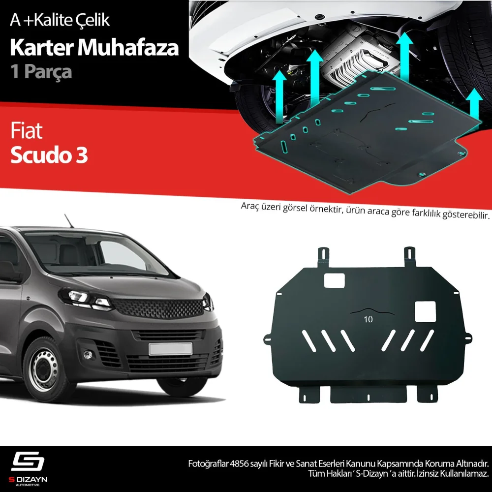 S-Dizayn Fiat Scudo Çelik Karter Muhafaza 2020 Üzeri A+ Kalite