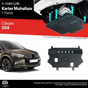 S-Dizayn Citroen DS4 Çelik Karter Muhafaza Koruma 2010-2021 A+ Kalite						                Araca &ouml;zel Karter Koruma 2mm HRP &Ccedil;elik den &uuml;retilmek