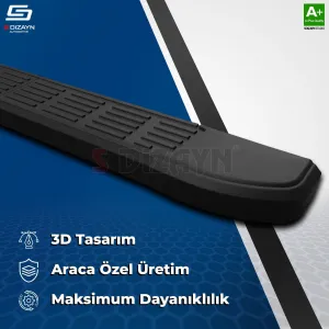 Fiat Doblo 3 S-Line Siyah Yan Basamak 203 Cm 2023 Üzeri A+ Kalite - Görsel 4