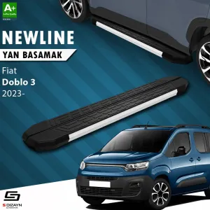 S-Dizayn Fiat Doblo 3 Uzun Şase NewLine Aluminyum Yan Basamak 219 Cm 2023 Üzeri thumb 1
