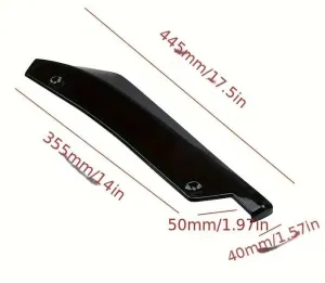 Universal Arka Tampon Alt Flapları Parlak Siyah 2 Adet thumb 2