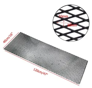 Seat Zigzag Dizayn 3D Style ABS Plastik Panjur Teli 120x40 cm Siyah - Görsel 2