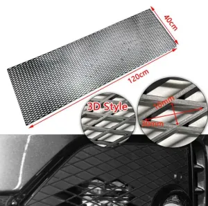 Audi Dizayn 3D Style ABS Plastik Panjur Teli 120x40 cm Siyah thumb 2