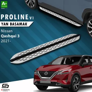 S-Dizayn Nissan Qashqai 3 OEM Still Pro V1 Aluminyum Yan Basamak 173 Cm 2021 Üzeri A+ Kalite						                Araca &Ouml;zel A+Kalite Yan Basamak&Uuml;r&uu