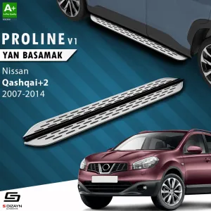 S-Dizayn Nissan Qashqai +2 OEM Still Pro V1 Aluminyum Yan Basamak 183 Cm 2007-2014 A+ Kalite						                Araca &Ouml;zel A+Kalite Yan Basamak&Uuml;r&uu