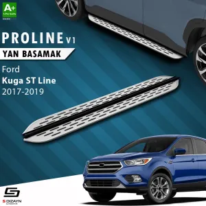 S-Dizayn Ford Kuga 2 ST-Line OEM Still Pro V1 Aluminyum Yan Basamak 183 Cm 2017-2019 A+ Kalite						                Araca &Ouml;zel A+Kalite Yan Basamak&Uuml;r&