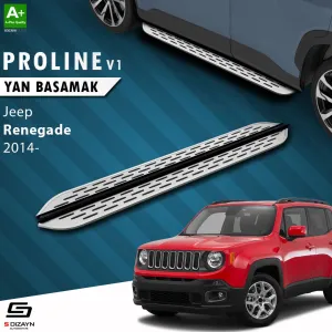 S-Dizayn Jeep Renegade OEM Still Pro V1 Aluminyum Yan Basamak 173 Cm 2014 Üzeri A+ Kalite						                Araca &Ouml;zel A+Kalite Yan Basamak&Uuml;r&uuml;