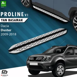 S-Dizayn Dacia Duster OEM Still Pro V1 Aluminyum Yan Basamak 173 Cm 2009-2018 A+ Kalite						                Araca &Ouml;zel A+Kalite Yan Basamak&Uuml;r&uuml;n 