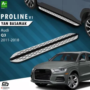 S-Dizayn Audi Q3 8U OEM Still Pro V1 Aluminyum Yan Basamak 173 Cm 2011-2018 A+ Kalite						                Araca &Ouml;zel A+Kalite Yan Basamak&Uuml;r&uuml;n ar