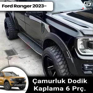 Ford Ranger 4 ABS Plastik Çamurluk Kaplaması Dodik Seti 6 Prç. 2023 Üzeri A+ Kalite thumb 1