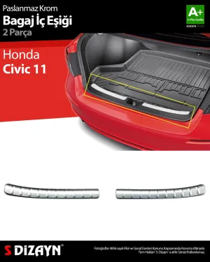 S-Dizayn Honda Civic 11 Krom Bagaj İç Eşiği 2 Parça 2021 Üzeri						                Araca &Ouml;zel Krom Aksesuar
&Uuml;r&uuml;n &Ouml;zellikleri:Krom &uuml;r&u