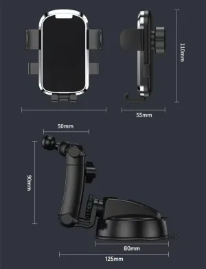 Torpido üstü 360 derece dönebilen 25,5 cm telefon tutacağı krom / SYTE200 thumb 3