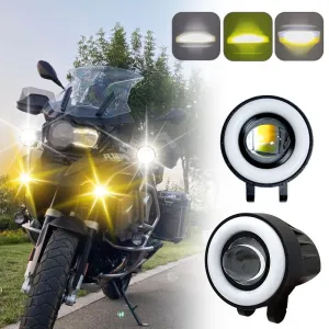 Offroad sis lambası sarı-beyaz 7 renk gündüz ledli dönerli set 12-60V /  LASS372 - Görsel 3