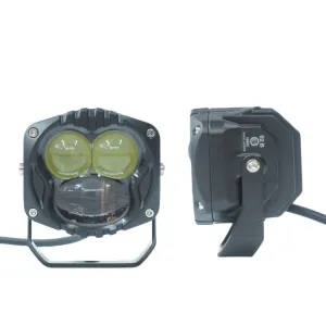 Offroad sis lambası sarı-beyaz  set siyah çerçeve 7.3 x 6.8 x 6.8 cm 12-30v /  LASS369 thumb 2