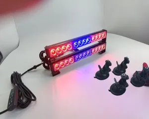 21 fonksiyonlu çakar lamba kırmızı mavi 2'li set vantuzlu kumandalı 12-36v  72W / LAPA210 thumb 4