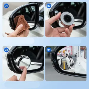 Kör nokta aynası dönerli ayarlanabilen krom 2'li set / AYIC111 thumb 4